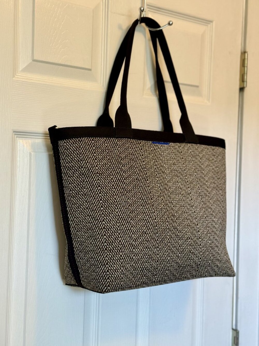 Rothy's Lightweight Zip Tote - Cacao Herringbone - Picture 5 of 5